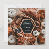 かわいい秋妊娠のお知らせ 招待状 (正面)