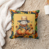 かわいい秋季節のかかし クッション (ブランケット)