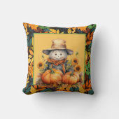 かわいい秋季節のかかし クッション (正面)