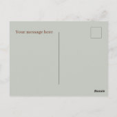 かわいい秋季節のフクロウ追加文字 ポストカード (裏面)