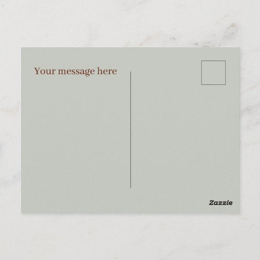 かわいい秋季節のフクロウ追加文字 ポストカード (裏面)