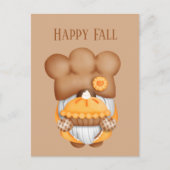 かわいい秋季節のベーキングパイ格言追加文字 ポストカード (正面)