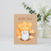 かわいい秋季節ベーキング格言追加文字 ポストカード (スタンド正面)