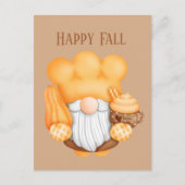 かわいい秋季節ベーキング格言追加文字 ポストカード (正面)
