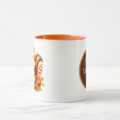 かわいい秋季節性リスにモノグラムを追加 マグカップ (中央)