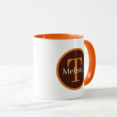 かわいい秋季節性リスにモノグラムを追加 マグカップ (正面右)