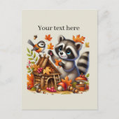 かわいい秋季節限定のルーン ポストカード (正面)