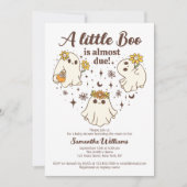 かわいい秋少しブーはほとんど赤ちゃんシャワーが原因 招待状 (正面)