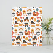 かわいい秋感謝型スクラップブック紙 (スタンド正面)