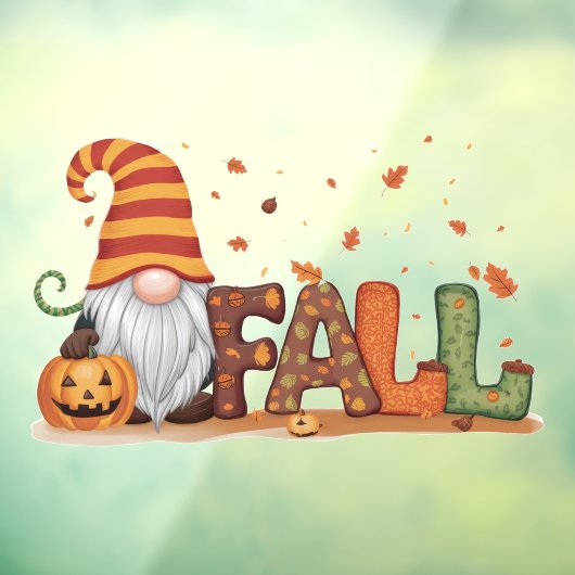 かわいい秋格言とメープル離れ ウィンドウサイン (シート3)