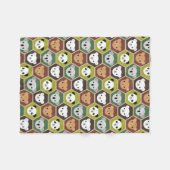 かわいい秋熊 フリースブランケット (正面(横))