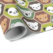 かわいい秋熊 ラッピングペーパー (ロールコーナー)
