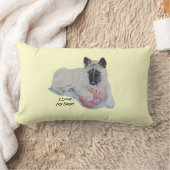 かわいい秋田にテディードッグアートの復元枕 ランバークッション (ブランケット)