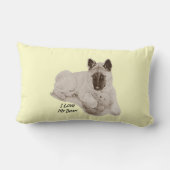 かわいい秋田にテディードッグアートの復元枕 ランバークッション (裏面)