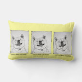 かわいい秋田の犬が微笑ユニークみ、おもしろい ランバークッション (裏面)