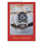 かわいい秋田の笑顔おもしろい犬 (正面)