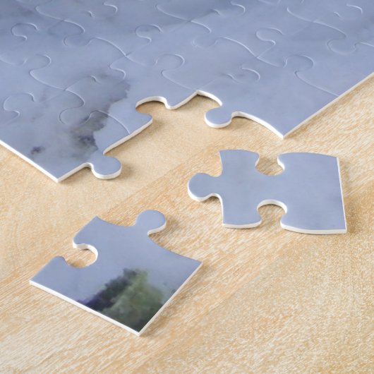 かわいい秋田キスをする雪だるま秋田写真 ジグソーパズル (側面)