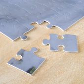 かわいい秋田キスをする雪だるま秋田犬 ジグソーパズル (側面)