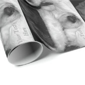 かわいい秋田犬のサンタの帽子の円錐形の眠ったクリスマス ラッピングペーパー (ロールコーナー)