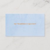 かわいい秋秋のクマかぼちゃおむつラッフル 名刺 (裏面)