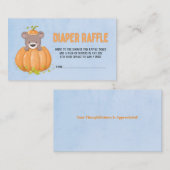 かわいい秋秋のクマかぼちゃおむつラッフル 名刺 (正面/裏面)