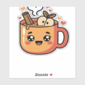 かわいい秋茶クラシックTシャツ シール (シート)