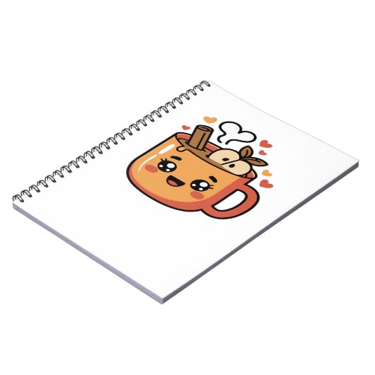 かわいい秋茶クラシックTシャツ ノートブック (左側)