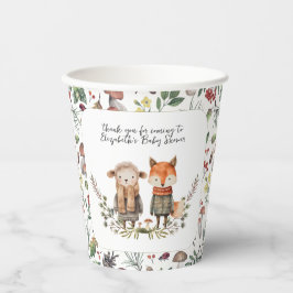 かわいい秋 |ウッドランド・フォレスト・ベビーシャワー 紙コップ