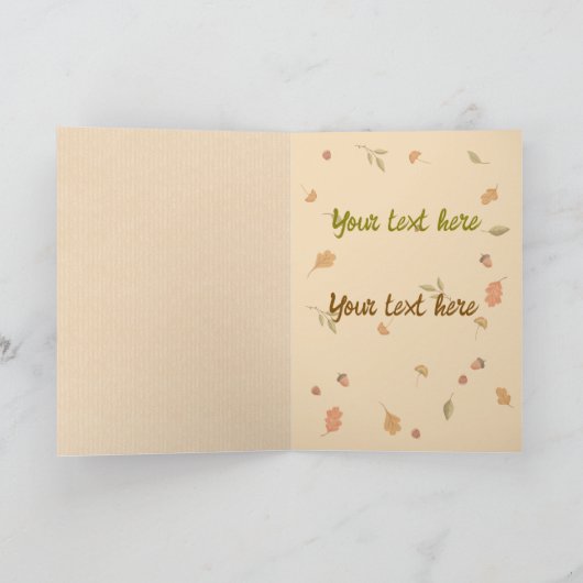 かわいい秋 カード (内部)