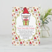 かわいい秘密のサンタクリスマスパーティー 招待状 (スタンド正面)