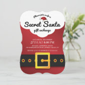 かわいい秘密サンタギフト交換パーティー 招待状 (スタンド正面)