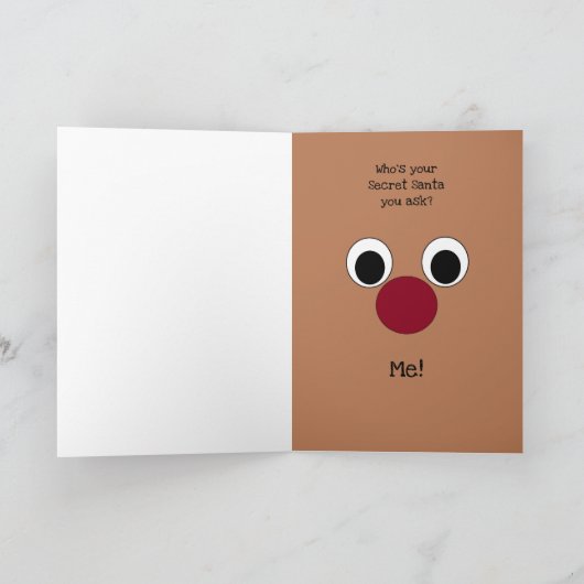かわいい秘密サンタクリスマスカード シーズンカード (内部)