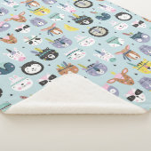 かわいい種族の顔パターン シェルパブランケット (3/4)