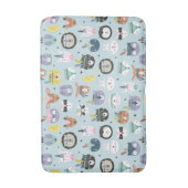 かわいい種族の顔パターン バスマット (正面縦)