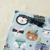 かわいい種族の顔パターン ビーチタオル (インサイチュ)