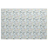 かわいい種族の顔パターン ファブリック (ファットクウォーター)