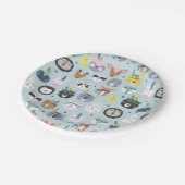 かわいい種族の顔パターン ペーパープレート (アングル)