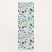 かわいい種族の顔パターン ヨガマット (正面)