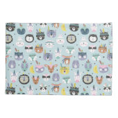 かわいい種族の顔パターン 枕カバー (裏面-左)