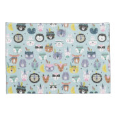 かわいい種族の顔パターン 枕カバー (裏面-右)