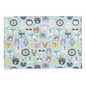 かわいい種族の顔パターン 枕カバー (正面右)