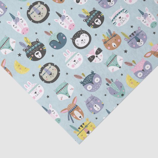 かわいい種族の顔パターン 薄葉紙 (詳細)