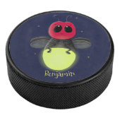 かわいい稲妻の虫ホタル漫画イラストレーション アイスホッケーパック (3/4)