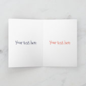 かわいい稲妻の虫ホタル漫画イラストレーション カード (内部)