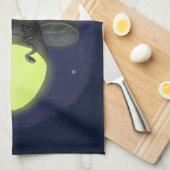 かわいい稲妻の虫ホタル漫画イラストレーション キッチンタオル (四つ折り)