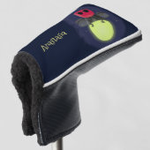 かわいい稲妻の虫ホタル漫画イラストレーション ゴルフヘッドカバー (3/4 正面)