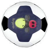 かわいい稲妻の虫ホタル漫画イラストレーション サッカーボール (回転)