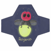 かわいい稲妻の虫ホタル漫画イラストレーション サッカーボール (フラット)