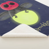 かわいい稲妻の虫ホタル漫画イラストレーション シェルパブランケット (3/4)