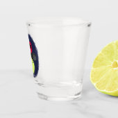 かわいい稲妻の虫ホタル漫画イラストレーション ショットグラス (右)